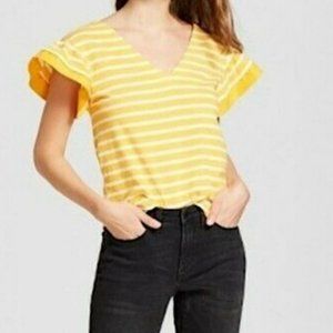 NWT A New Day yellow striped top